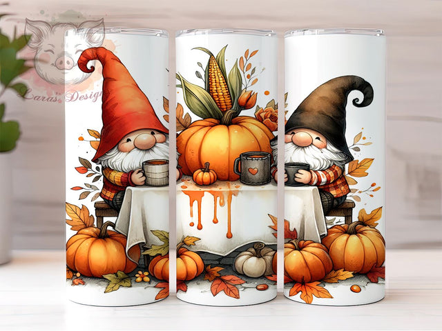 Gnomes Fall Vibes 20oz Tumbler Png, Straight & Tapered Tumbler Png, Halloween Spooky Vibes Tumbler Png, Digital Download PNG Sublimation Lara' s Designs 