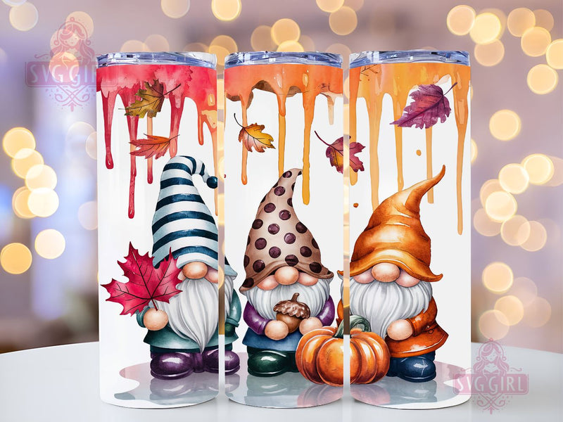 Gnomes Halloween 20oz Tumbler Wrap Sublimation Design, Straight Tapered Tumbler Wrap, Spooky Vibes Tumbler Png, Instant Digital Download Sublimation SvggirlplusArt 