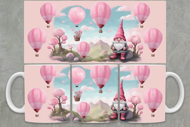 Gnomes Mug Wrap PNG | Valentine Mug Wrap PNG Sublimation zafrans studio 