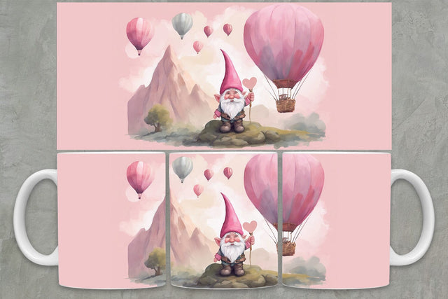 Gnomes Mug Wrap PNG | Valentine Mug Wrap PNG Sublimation zafrans studio 