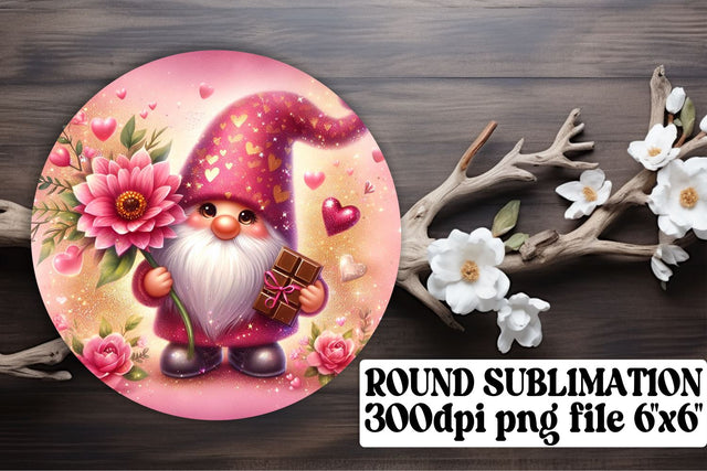Gnomes of Love Sublimation Collection: Circle Art, Keychain, Coaster Delights Sublimation afrosvg 