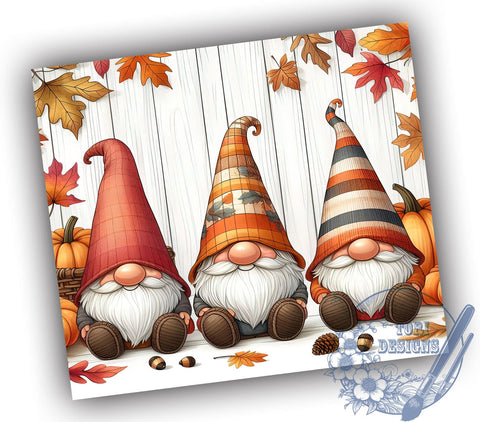 Gnomes Pumpkin 20oz Skinny Tumbler, Happy Fall Yall Gnome Tumbler Png, Straight & Tapered Tumbler Wrap, Instant Digital Download Sublimation ToriDesigns 