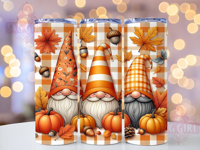 Gnomes Pumpkin 20oz Tumbler Wrap Sublimation Design, Straight Tapered Tumbler Wrap, Happy Fall Yall Gnome Tumbler Png, Instant Digital Download Sublimation SvggirlplusArt 