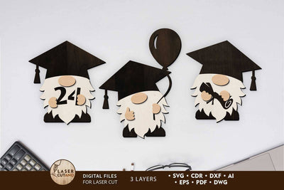 GNOMES SET Decorative Multilayer Templates SVG LaserCutano 