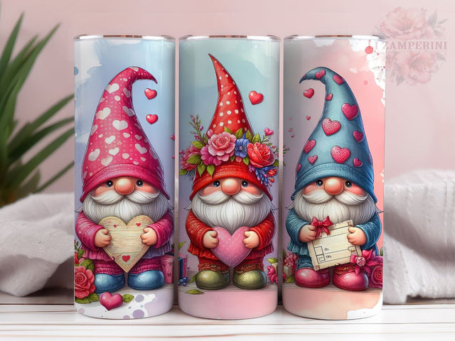 Gnomes Tumbler Wrap, Valentine Gnomes Glitter 20oz Tumbler Wrap PNG Download, Straight & Tapered Tumbler Wrap, Instant Digital Download Sublimation Li Zamperini 