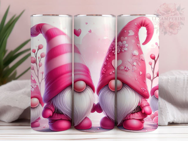 Gnomes Tumbler Wrap, Valentine Gnomes Glitter 20oz Tumbler Wrap PNG Download, Straight & Tapered Tumbler Wrap, Instant Digital Download Sublimation Li Zamperini 
