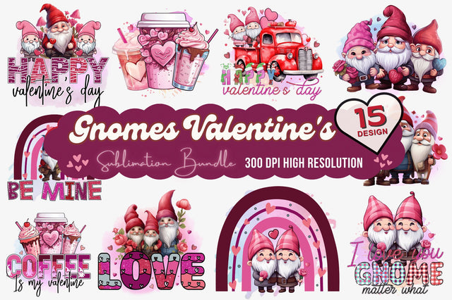 Gnomes Valentine Sublimation Bundle Sublimation Regulrcrative 