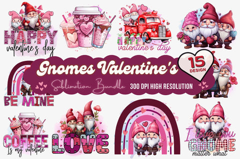 Gnomes Valentine Sublimation Bundle Sublimation Regulrcrative 