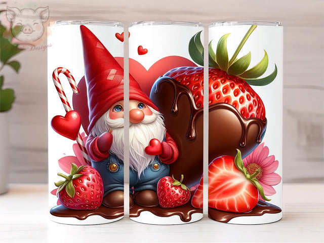 Gnomes Valentines 20oz Tumbler Wrap PNG, Valentines PNG Downloads, 20oz Tumbler Png, Sublimation Design, Digital, Digital Download PNG Sublimation Lara' s Designs 