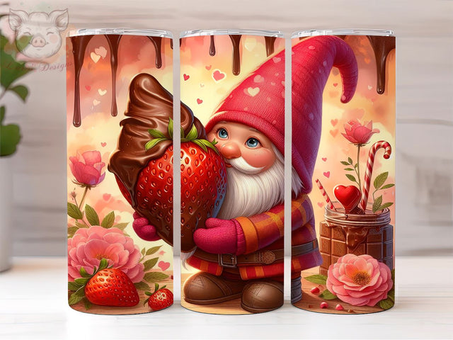 Gnomes Valentines 20oz Tumbler Wrap PNG, Valentines PNG Downloads, 20oz Tumbler Png, Sublimation Design, Digital, Digital Download PNG Sublimation Lara' s Designs 