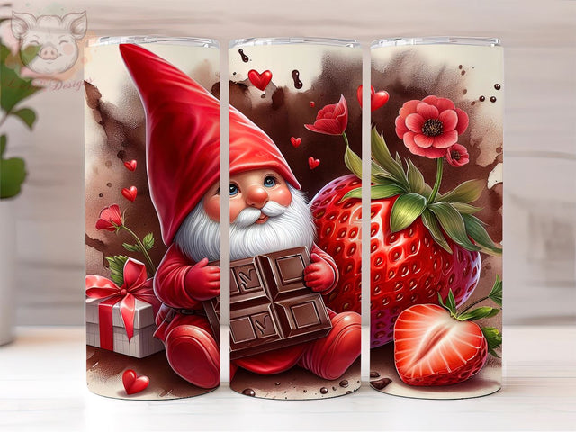 Gnomes Valentines 20oz Tumbler Wrap PNG, Valentines PNG Downloads, 20oz Tumbler Png, Sublimation Design, Digital, Digital Download PNG Sublimation Lara' s Designs 