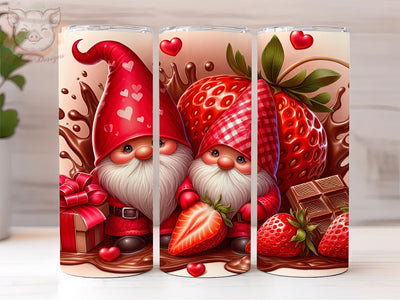 Gnomes Valentines 20oz Tumbler Wrap PNG, Valentines PNG Downloads, 20oz Tumbler Png, Sublimation Design, Digital, Digital Download PNG Sublimation Lara' s Designs 