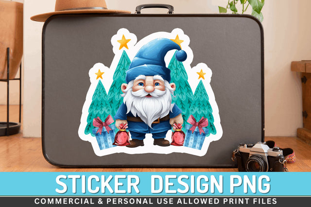 Gnomie And tree Stickers Design Sublimation Regulrcrative 
