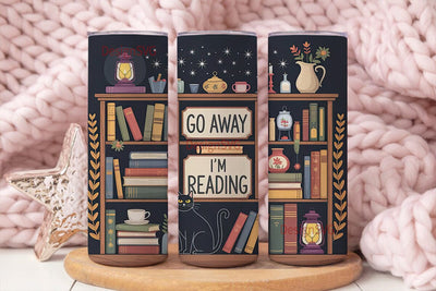 Go Away I'm Reading 20oz Tumbler Wrap Sublimation DesignSVG 