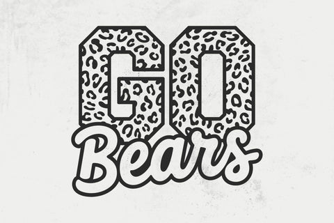 Go Bears Leopard Svg, Go Bears Football Svg, Run Bears Svg, Cheer Mom T-Shirt, Go Team Svg SVG DesignDestine 