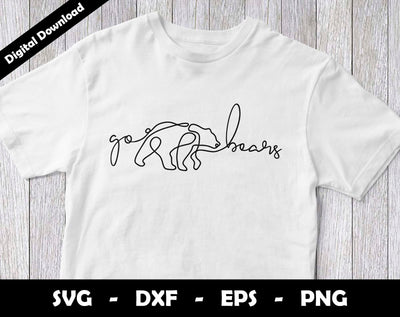 Go Bears SVG Cut File, Bears One line drawing SVG Design, Bears Sport Mascot SVG Arthur Arellano 