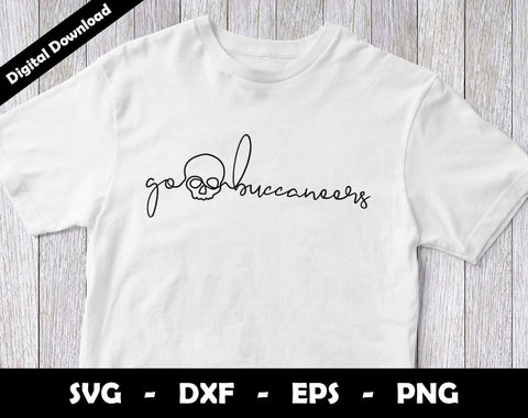 Go Buccaneers SVG Cut File, Buccaneers One line drawing SVG Design, Buccaneers Football Mascot SVG Arthur Arellano 