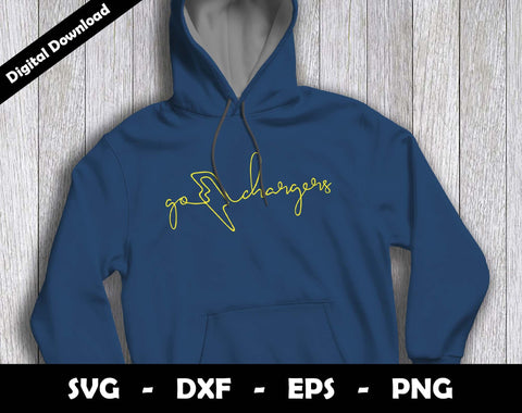 Go Chargers SVG Cut File, Chargers One line drawing SVG Design, Chargers Football Mascot SVG Arthur Arellano 