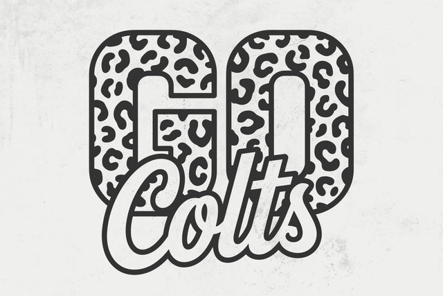 Go Colts Leopard Svg, Go Colts Football Svg, Run Colts Svg, Cheer Mom T-Shirt SVG DesignDestine 