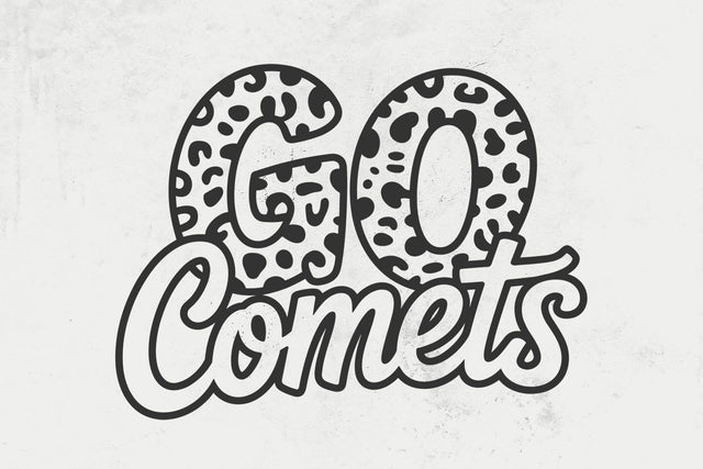 Go Comets Leopard Svg, Go Comets Football Svg, Run Comets Svg, Cheer Mom T-Shirt, Go Team Svg SVG DesignDestine 