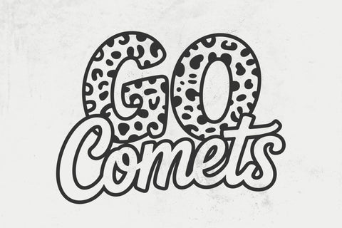 Go Comets Leopard Svg, Go Comets Football Svg, Run Comets Svg, Cheer Mom T-Shirt, Go Team Svg SVG DesignDestine 