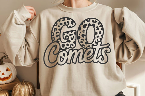 Go Comets Leopard Svg, Go Comets Football Svg, Run Comets Svg, Cheer Mom T-Shirt, Go Team Svg SVG DesignDestine 