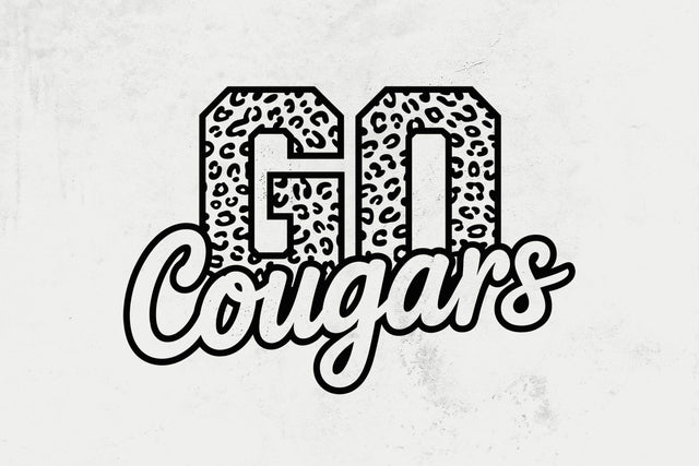 Go Cougars Leopard Svg, Go Cougars Football Svg, Run Cougars Svg, Cheer Mom T-Shirt, Go Team SVG DesignDestine 
