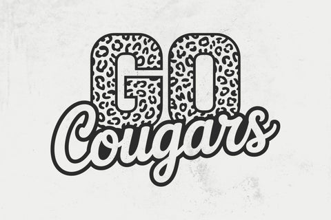 Go Cougars Leopard Svg, Go Cougars Football Svg, Run Cougars Svg, Cheer Mom T-Shirt SVG DesignDestine 
