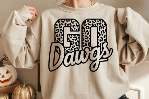 Go Dawgs Leopard Svg, Go Dawgs Football Svg, Run Dawgs Svg, Cheer Mom T-Shirt, Go Team SVG DesignDestine 