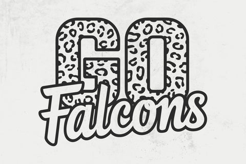 Go Falcons Leopard Svg, Go Falcons Football Svg, Run Falcons Svg, Cheer Mom T-Shirt, Go Team SVG DesignDestine 
