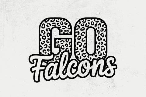 Go Falcons Leopard Svg, Go Falcons Football Svg, Run Falcons Svg, Cheer Mom T-Shirt, Go Team SVG DesignDestine 