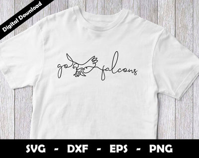Go Falcons SVG Cut File, Falcons One line drawing SVG Design, Falcons Football Mascot SVG Arthur Arellano 