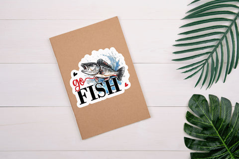 Go fish Sticker Design Sublimation Regulrcrative 