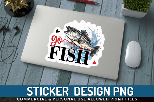 Go fish Sticker Design Sublimation Regulrcrative 