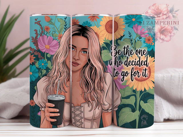 Go For It Quote 20oz Tumbler, Inspirational Gift, Sublimation Wrap, Motivational Mug, 20oz Tumbler Design, Go For It Quote, Positive PNG Sublimation Li Zamperini 