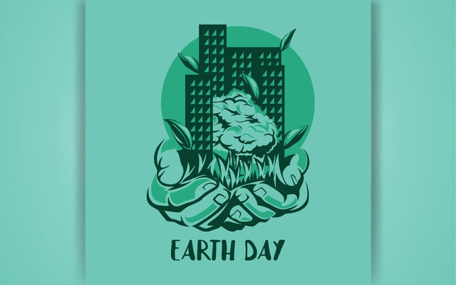 Go green city logo. Ecology concept. Hands hold the city. SVG naemmiah021 
