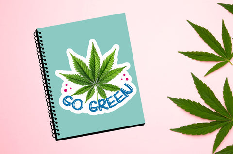 Go green Sticker Design Sublimation Regulrcrative 