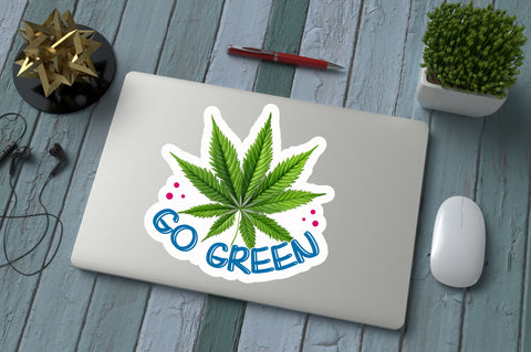 Go green Sticker Design Sublimation Regulrcrative 