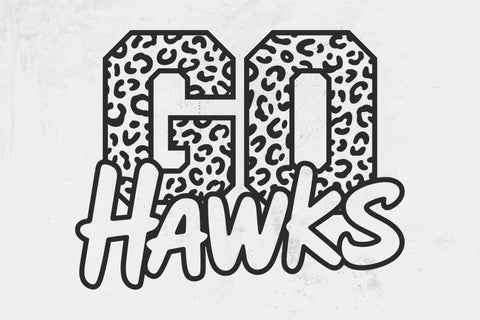Go Hawks Leopard Svg, Go Hawks Football Svg, Run Hawks Svg, Cheer Mom T-Shirt, Go Team Svg SVG DesignDestine 
