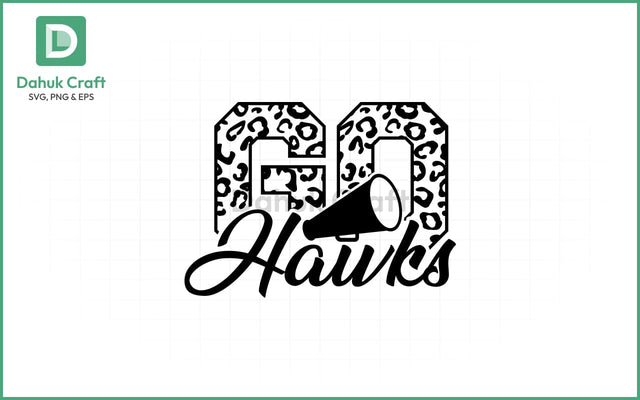 Go Hawks SVG – Football Spirit SVG PNG & EPS V1 SVG dahukdesign 