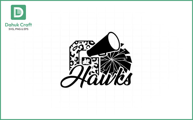 Go Hawks SVG – Football Spirit SVG PNG & EPS V2 SVG dahukdesign 