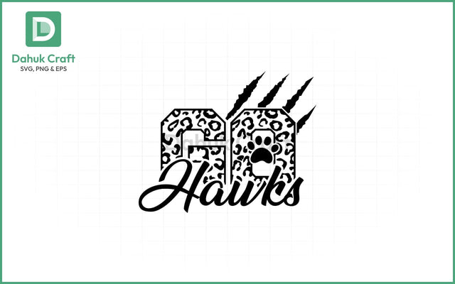 Go Hawks SVG – Football Spirit SVG PNG & EPS V4 SVG dahukdesign 