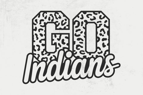 Go Indians Leopard Svg, Go Indians Football Svg, Run Indians Svg, Cheer Mom T-Shirt, Go Team SVG DesignDestine 