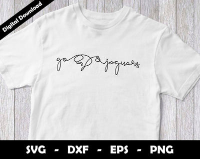 Go Jaguars SVG Cut File, Jaguars One line drawing SVG Design, Jaguars Football Mascot SVG Arthur Arellano 