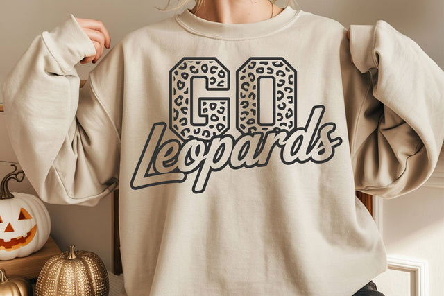 Go Leopards Svg, Go Leopards Football Svg, Run Leopards Svg, Cheer Mom T-Shirt SVG DesignDestine 