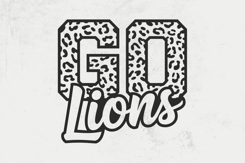 Go Lions Leopard Svg, Go Lions Football Svg, Run Lions Svg, Cheer Mom T-Shirt, Go Team Svg SVG DesignDestine 