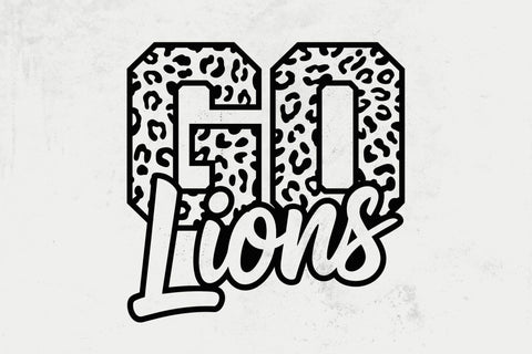 Go Lions Leopard Svg, Go Lions Football Svg, Run Lions Svg, Cheer Mom T-Shirt, Go Team Svg SVG DesignDestine 