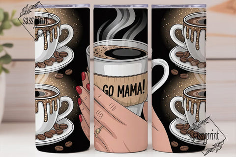 Go Mama Coffee Tumbler Wrap Sublimation sassyprint 