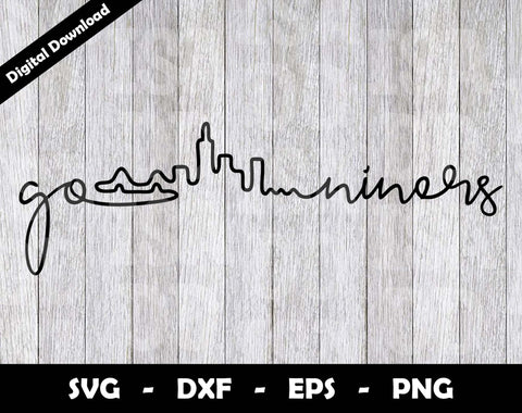 Go Niners SVG Cut File, Niners One line drawing SVG Design, Niners Football Mascot SVG Arthur Arellano 