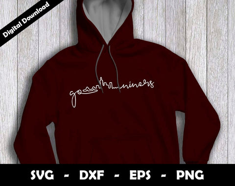 Go Niners SVG Cut File, Niners One line drawing SVG Design, Niners Football Mascot SVG Arthur Arellano 